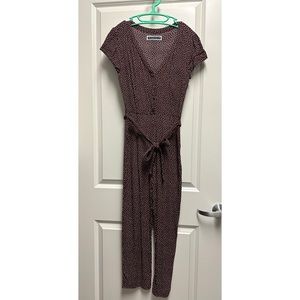 A&F burgundy jumpsuit